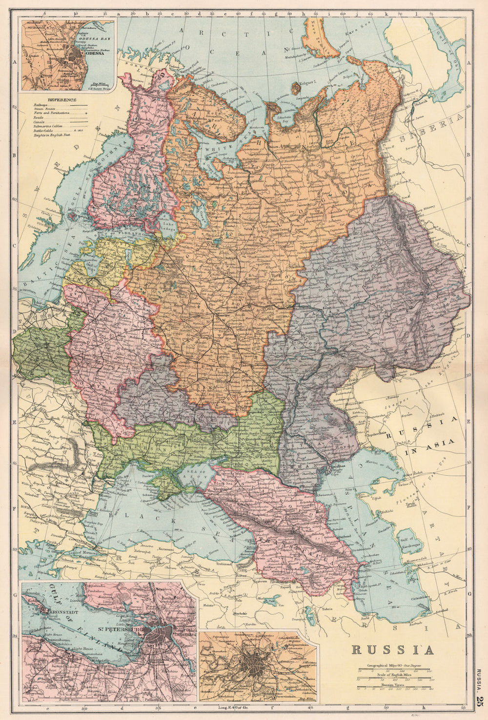 EUROPEAN RUSSIA. Battlefields/dates. Odessa St Petersburg Moscow Москва 1903 map