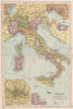 ITALY. Shown pre 1915 Treaty of London-excludes Tyrol & Trieste. BACON 1903 map