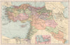 TURKEY IN ASIA inset Gulf of Izmir/Smyrna. Scale in Turkish Berri.BACON 1903 map