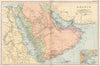 ARABIA showing 'Debai'/Dubai. 'Abu Thabi'/Abu Dhabi. Saudi Oman. BACON 1903 map