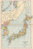 JAPAN & KOREA. Railways & steam routes. Inset Tokyo bay. BACON 1903 old map