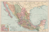 MEXICO. Shows states & railways. Inset environs of Mexico City. BACON 1903 map