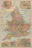 ENGLAND & WALES. Liverpool Manchester Bristol Birmingham London. BACON 1901 map