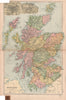 SCOTLAND. Edinburgh Glasgow environs. Counties. Railways. BACON 1901 old map
