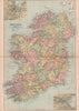 IRELAND. Battles/dates Dublin Belfast environs Counties Railways. BACON 1901 map