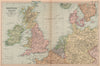 BRITISH ISLES/NW EUROPE Continental connections. Steamship routes.BACON 1901 map