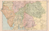 ENGLISH LAKE DISTRICT. Cumberland S/Westmoreland. Parliamentary. BACON 1901 map