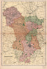 DERBYSHIRE. Showing Parliamentary divisions, boroughs & parks. BACON 1901 map