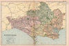 DORSETSHIRE. Parliamentary divisions, boroughs & parks. Dorset. BACON 1901 map