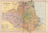 DURHAM. Showing Parliamentary divisions, boroughs & parks. BACON 1901 old map
