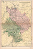 HUNTINGDONSHIRE. Showing Parliamentary divisions,boroughs & parks.BACON 1901 map