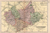 LEICESTERSHIRE AND RUTLANDSHIRE. Parliamentary divisions & parks. BACON 1901 map