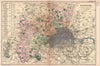 MIDDLESEX showing Parliamentary divisions,boroughs & parks.London.BACON 1901 map