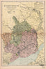 MONMOUTHSHIRE AND THE RIVER WYE. Constituencies,boroughs & parks.BACON 1901 map