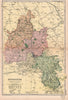 OXFORDSHIRE. Showing Parliamentary divisions, boroughs & parks. BACON 1901 map
