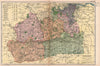 SURREY. Showing Parliamentary divisions, boroughs & parks. BACON 1901 old map