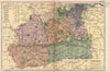SURREY. Showing Parliamentary divisions, boroughs & parks. BACON 1901 old map