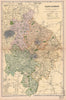 WARWICKSHIRE. Showing Parliamentary divisions, boroughs & parks. BACON 1901 map
