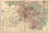YORKSHIRE (SOUTH WEST). Showing Parliamentary divisions & parks. BACON 1901 map
