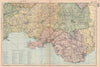 SOUTH WALES. Parliamentary divisions. Welsh place name Glossary. BACON 1901 map