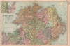 IRELAND NORTH. ULSTER. Belfast environs. Parliamentary. Railways. BACON 1901 map