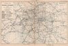 LONDON. Rail & Underground Tube map. Antique map by GW BACON 1901 old