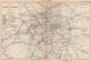 LONDON. Rail & Underground Tube map. Antique map by GW BACON 1901 old
