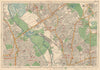 LEYTON/STONE Clapton Forest Gate Hackney Stratford Walthamstow. BACON 1927 map