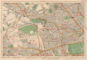 W LONDON Kilburn Bayswater Maida Vale Notting Hill Shepherds Bush.BACON 1927 map