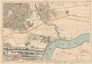 EAST HAM BARKING Plaistow Royal Docks North Woolwich Beckton. BACON 1927 map
