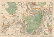 RICHMOND HOUNSLOW Kew Brentford Isleworth Acton Chiswick Ealing. BACON 1927 map