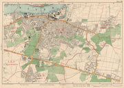 WOOLWICH Abbey Wood Blackheath Charlton Eltham East Wickham. BACON 1927 map