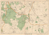 ORPINGTON Farnborough Keston Mark Pratt's Bottom Chelsfield. BACON 1927 map