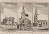 LONDON CHURCHES St Paul's Covent Garden St Mary-le-Strand St Clement Danes 1775
