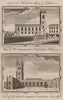 HOLBORN CHURCHES St. Andrew's. St Sepulchre-without-Newgate, Snow hill 1775