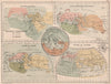 ANCIENT WORLD. Jews Strabo Eratosthenes Ptolemy Ancient Greeks 1880 old map