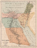 ANCIENT EGYPT & PALESTINE. Route of the Exodus. Arabia Petrea Canaan 1880 map