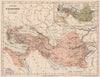 EMPIRE OF ALEXANDER THE GREAT & dismemberment after the Battle of Ipsus 1880 map