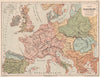 8TH CENTURY EUROPE. CAROLINGIAN EMPIRE. Empire of Charlemagne 1880 old map