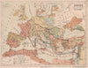 CRUSADES 1096-1270. Showing the 1st-8th Crusades. Europe to Holy Land 1880 map