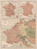 FRANCE in 1715. In 84 departments in 1791. In 130 departements in 1812 1880 map