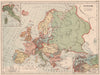 EUROPE POLITICAL. Inset Italy; German Empire. CORTAMBERT 1880 old antique map