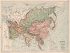 ASIA POLITICAL showing British French Portuguese Ottoman possessions 1880 map