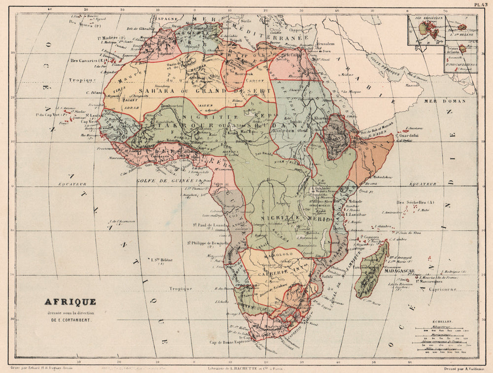 AFRICA POLITICAL. Pre-colonial/scramble for Africa. Tribal areas 1880 old map