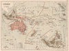 OCEANIA. Inset Dutch East Indies. Australasia & Pacific islands 1880 old map