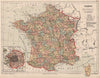 France by departments. Canals Prefectures. CORTAMBERT 1880 old antique map