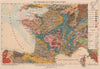 FRANCE GEOLOGICAL. Geological map of France and its seas. CORTAMBERT 1880