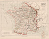 FRANCE FORESTS. Forestière. CORTAMBERT 1880 old antique vintage map plan chart