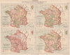 FRANCE Intellectual Industrial Monumental Educational. Industrielle 1880 map