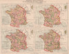 FRANCE INDUSTRIAL INDUSTRIELLE Mechanical Chemical Food Garments 1880 old map